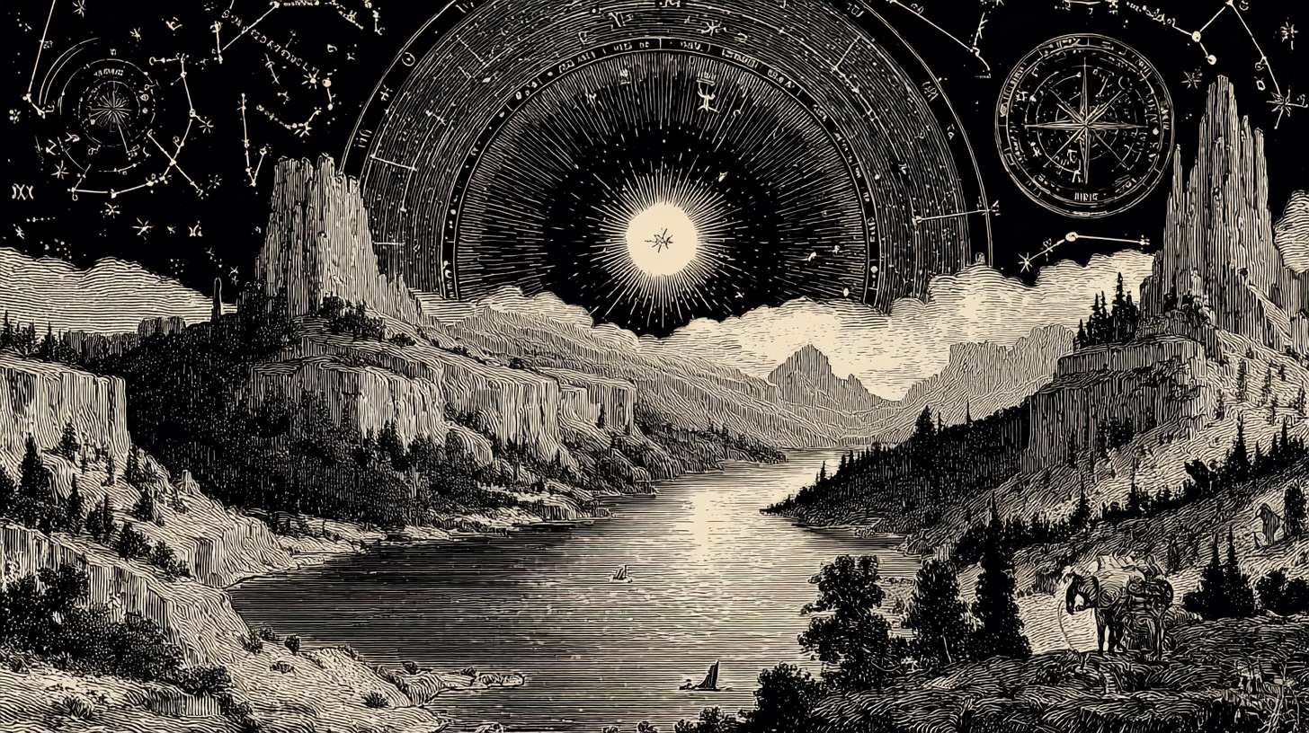 Horoscope Desk Illustration